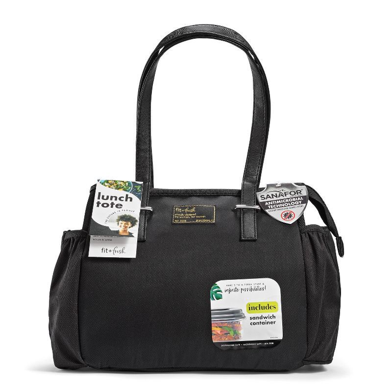 slide 9 of 10, Fit & Fresh Copley Lunch Kit: Nylon Tote with Food Container, BPA-Free, 1 ct