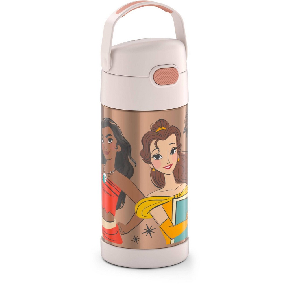 THERMOS FUNTAINER 12 Ounce Stainless Steel Vacuum Insulated Kids Straw  Bottle, Disney Princess: Home & Kitchen 