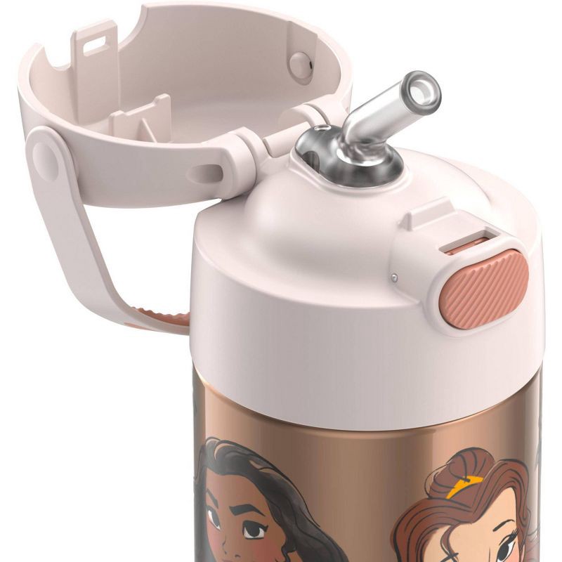 slide 6 of 7, Thermos Kids' 12oz Stainless Steel FUNtainer Water Bottle with Bail Handle - Beige Princess, 1 ct