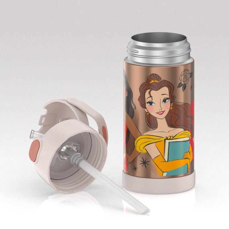 slide 4 of 7, Thermos Kids' 12oz Stainless Steel FUNtainer Water Bottle with Bail Handle - Beige Princess, 1 ct