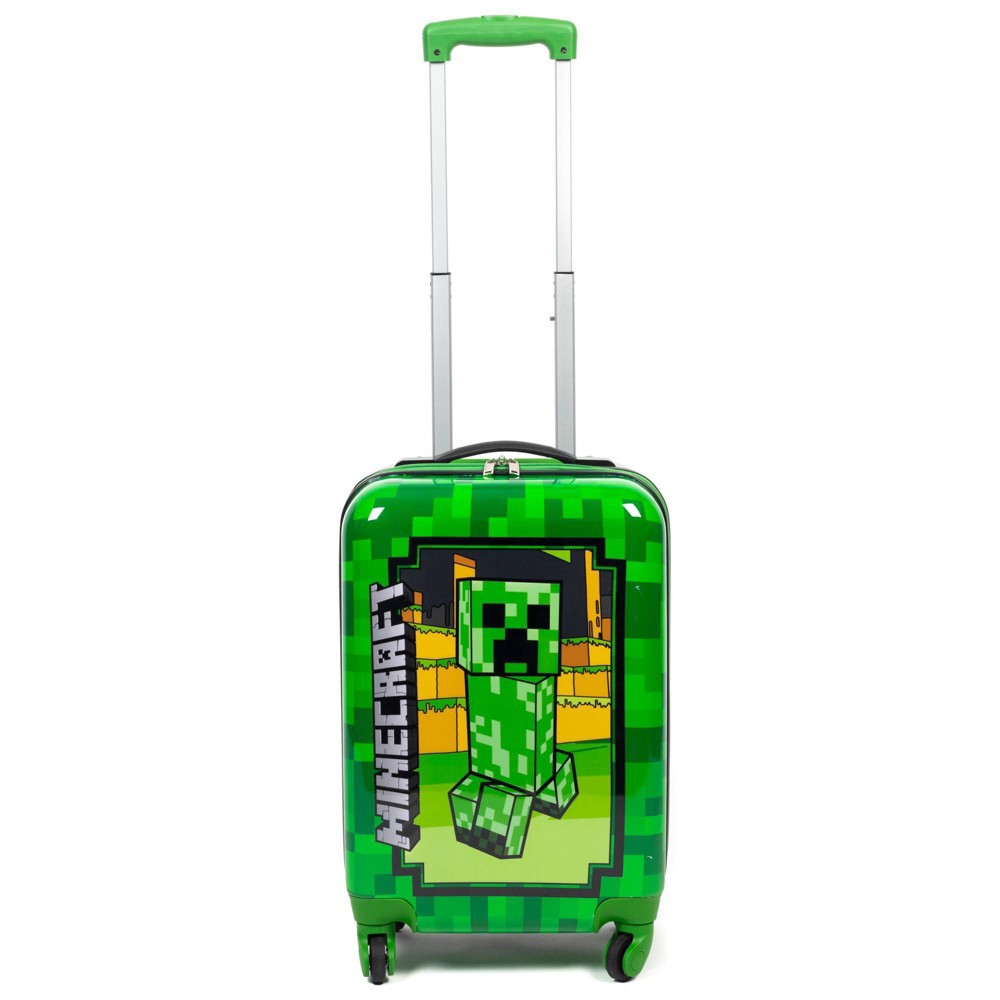 slide 7 of 12, Minecraft Kids' ABS Creeper Hardside Carry On Suitcase, 1 ct