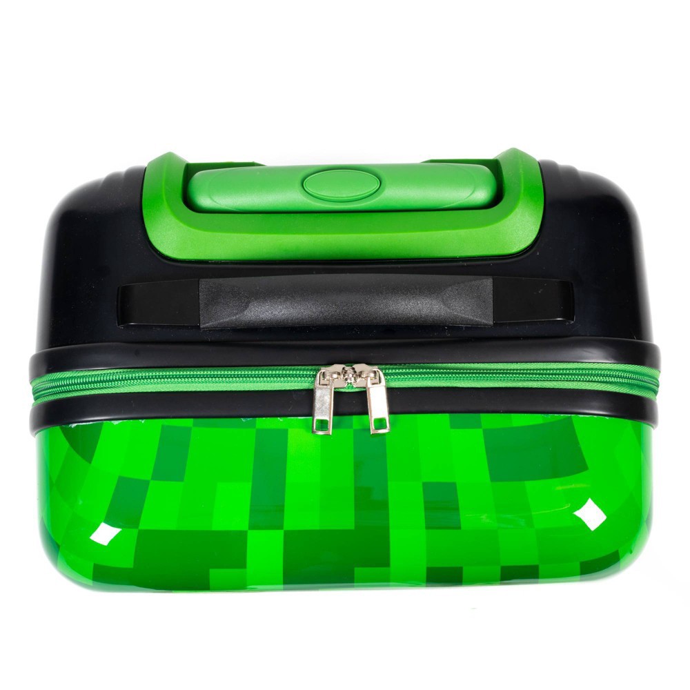 slide 5 of 12, Minecraft Kids' ABS Creeper Hardside Carry On Suitcase, 1 ct