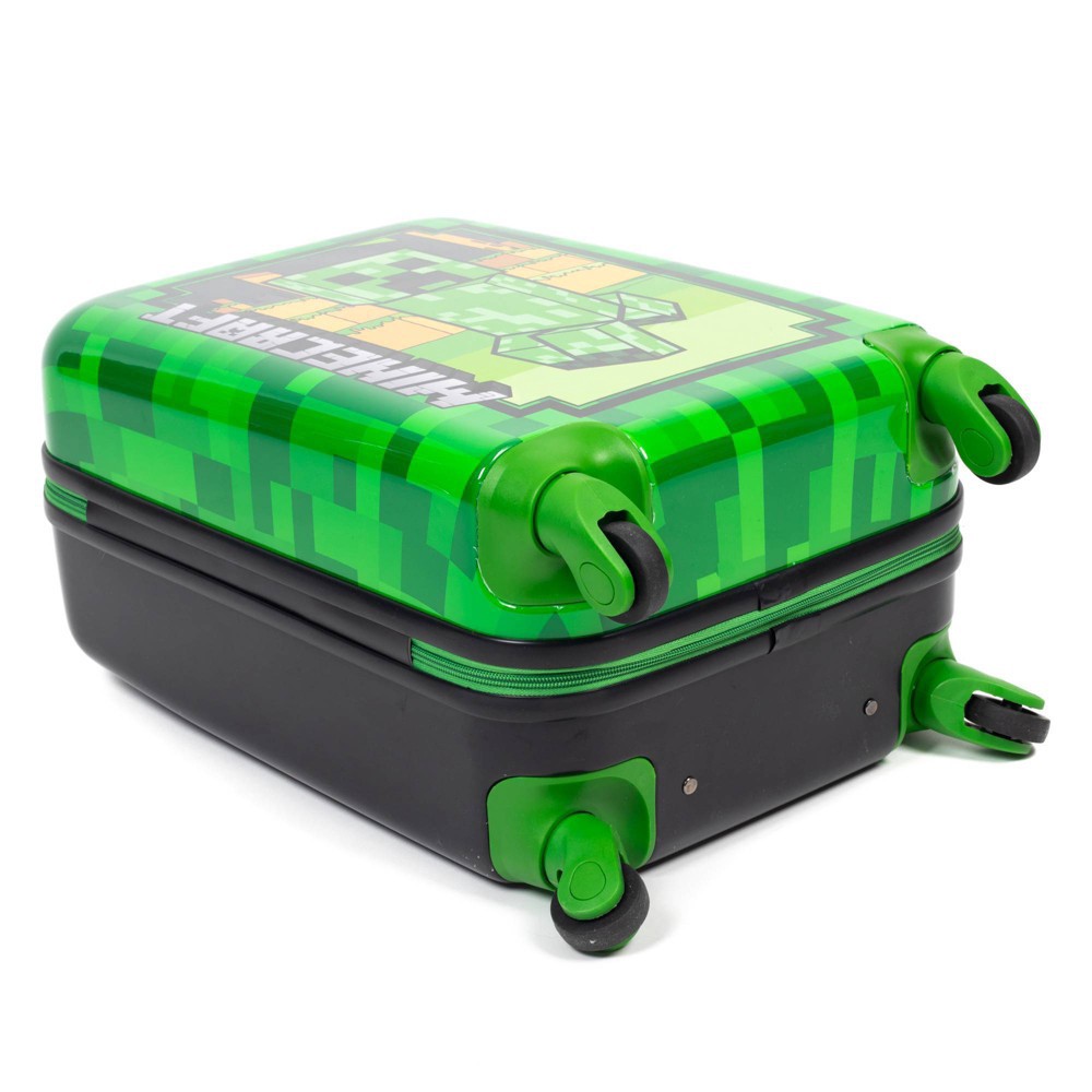 slide 9 of 12, Minecraft Kids' ABS Creeper Hardside Carry On Suitcase, 1 ct