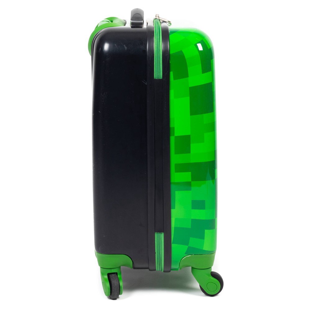 Minecraft Creeper Kids' Hardside Carry On Suitcase - Black