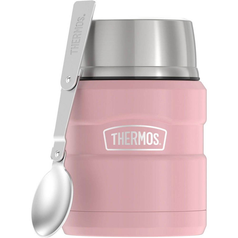 Thermos 16oz Stainless King Food Jar with Spoon - Matte Rose