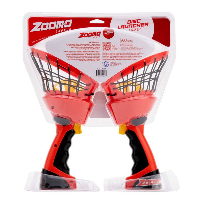 slide 8 of 8, Zoom-O Disc Launcher - 2pk: Outdoor Sports Toys for Kids, 2 ct