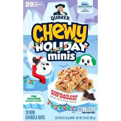 Quaker Chewy Snack Bars Christmas Minis - 13.8oz/28ct