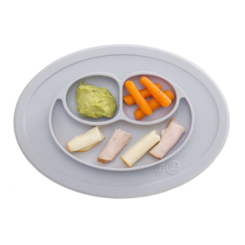 slide 3 of 5, ezpz Mini Mat Plate - Pewter, 1 ct