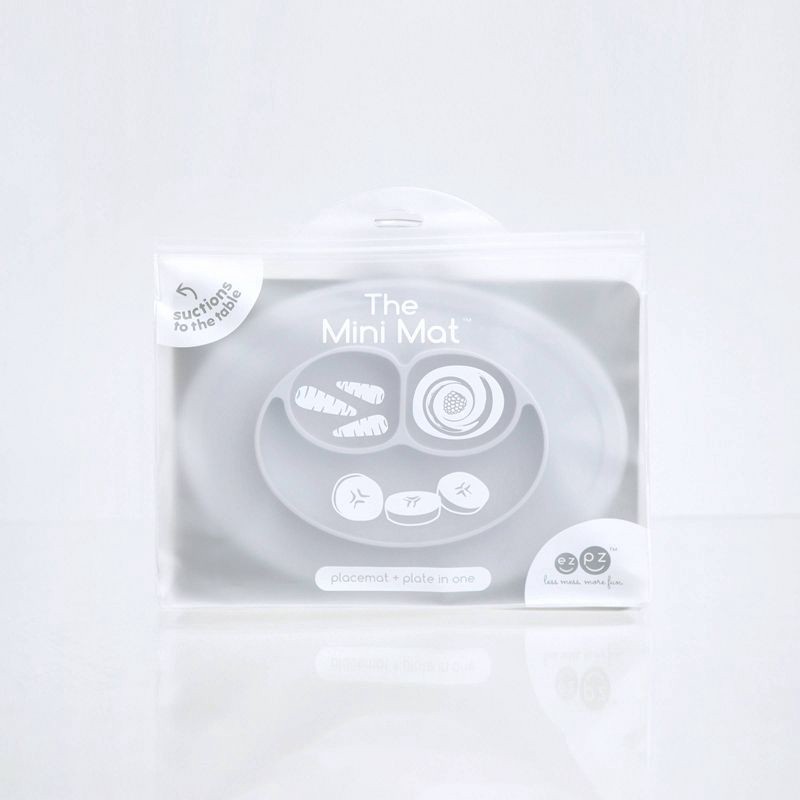 slide 5 of 5, ezpz Mini Mat Plate - Pewter, 1 ct