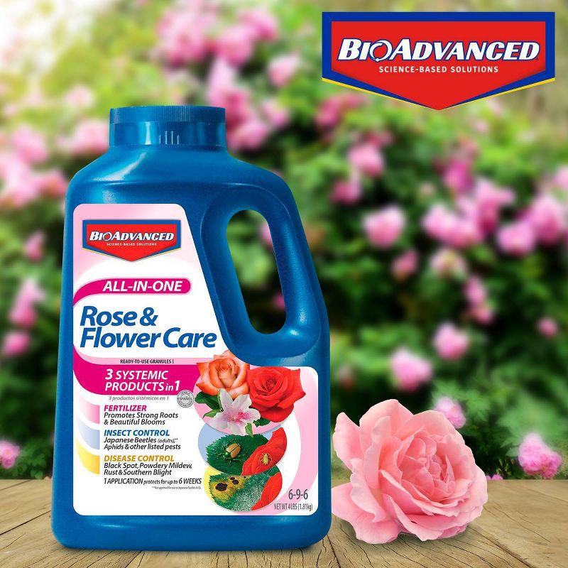 slide 2 of 2, All-In-One Rose & Flower Care Granules - BioAdvanced, 1 ct