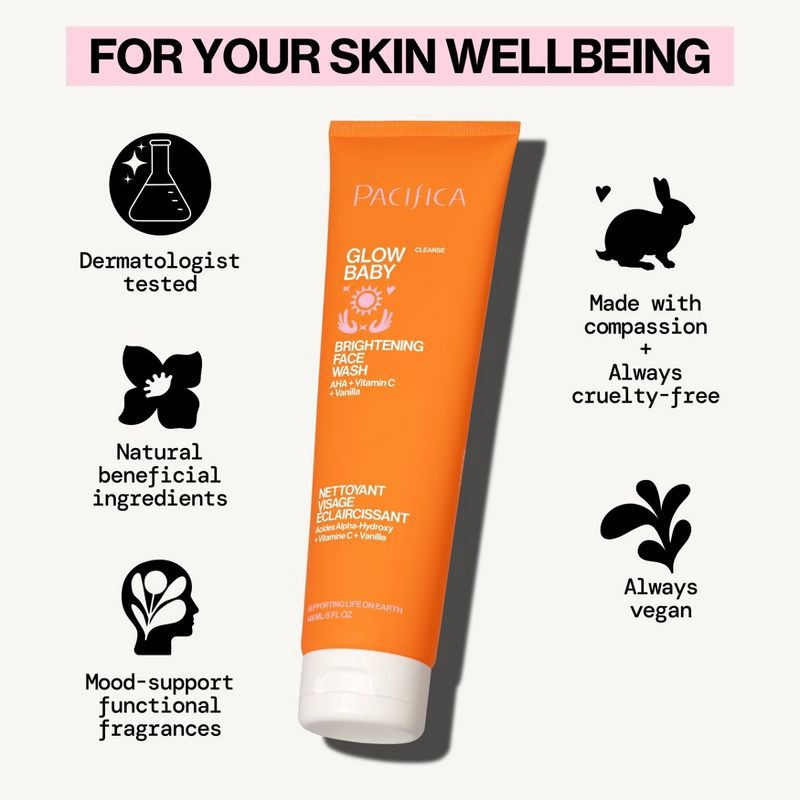 slide 7 of 11, Pacifica Glow Baby Brightening Face Wash - Orange - 5 fl oz, 5 fl oz