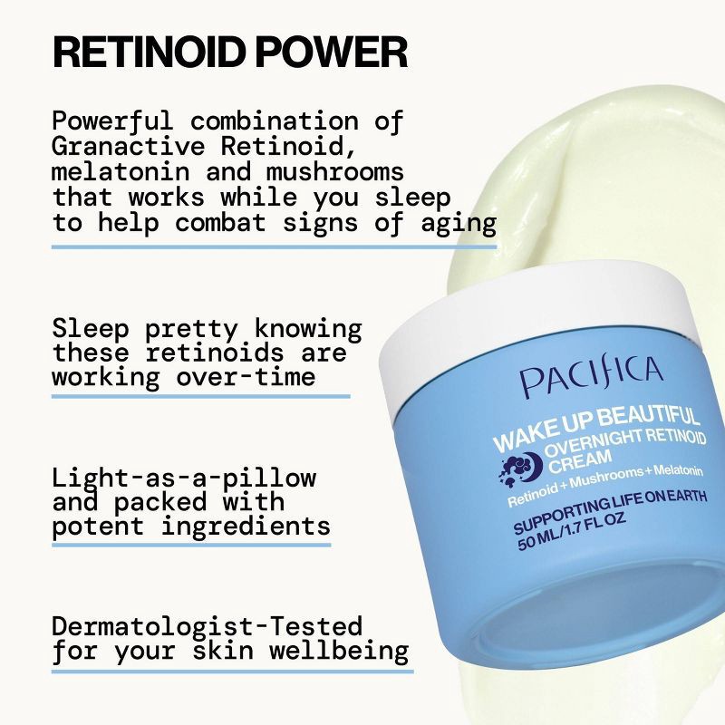 slide 4 of 11, Pacifica Wake Up Beautiful Overnight Retinol Cream - 1.7 fl oz, 1.7 fl oz