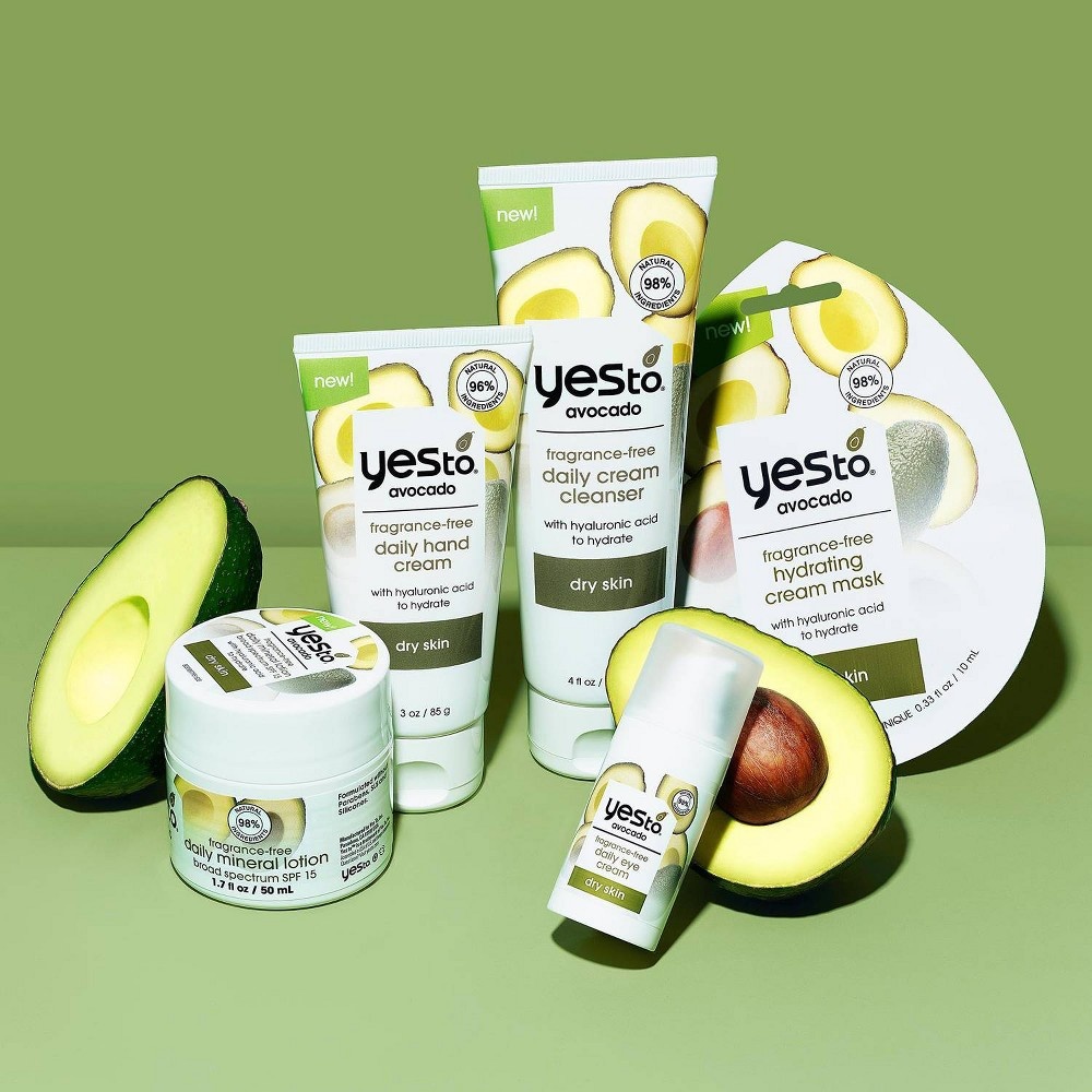 slide 6 of 10, Yes to Avocado Cream Mask - Unscented, 0.33 fl oz