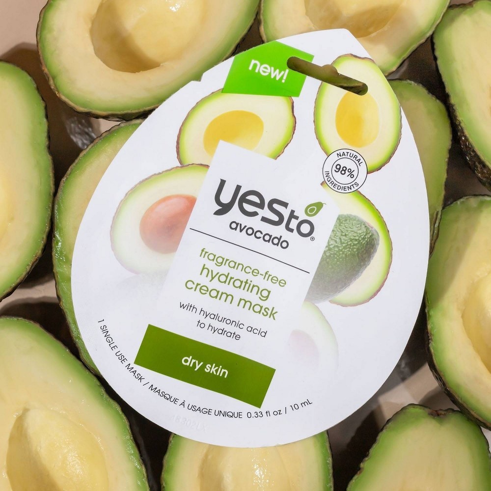 slide 9 of 10, Yes to Avocado Cream Mask - Unscented, 0.33 fl oz
