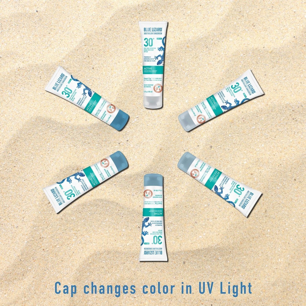 slide 4 of 5, Blue Lizard Active Mineral-Based Sunscreen Lotion - SPF, 50 ct; 5 fl oz