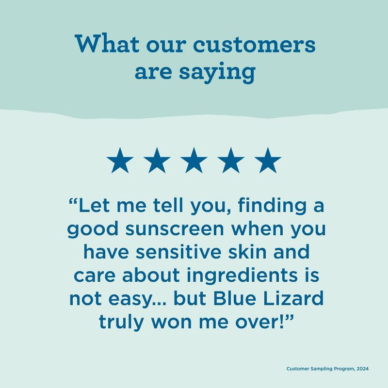 slide 6 of 11, Blue Lizard Sensitive Mineral Sunscreen Lotion - SPF 50+ - 5 fl oz, 5 fl oz