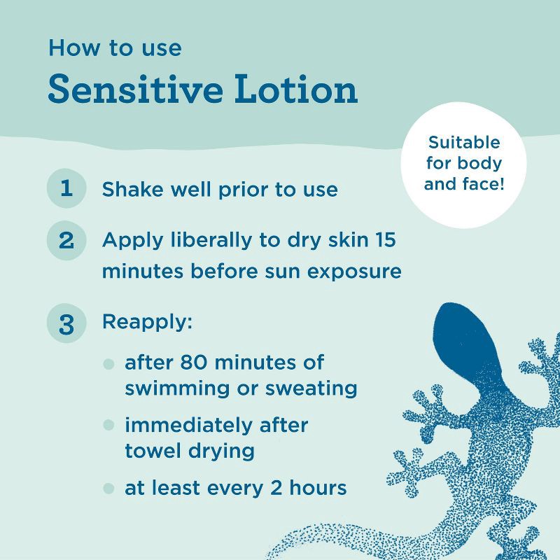 slide 8 of 11, Blue Lizard Sensitive Mineral Sunscreen Lotion - SPF 50+ - 5 fl oz, 5 fl oz