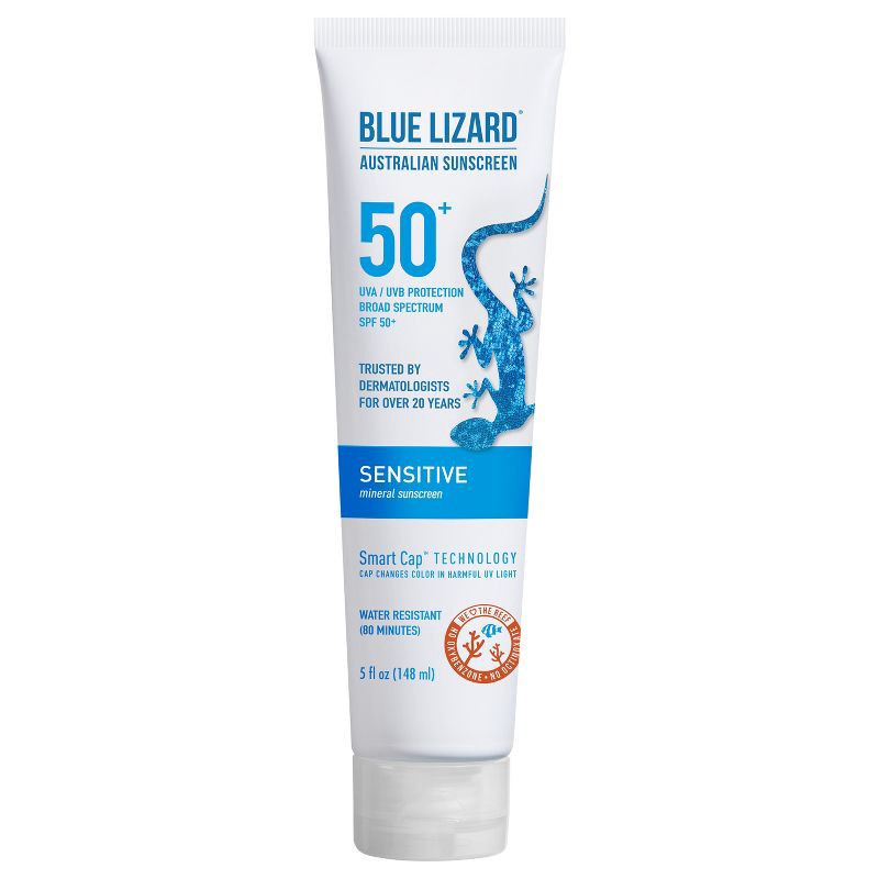 slide 1 of 5, Blue Lizard Sensitive Mineral Sunscreen Lotion - SPF 50+ - 5 fl oz, 5 fl oz