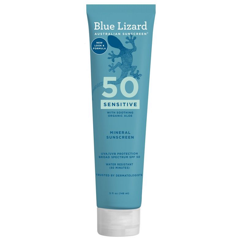 slide 1 of 11, Blue Lizard Sensitive Mineral Sunscreen Lotion - SPF 50+ - 5 fl oz, 5 fl oz