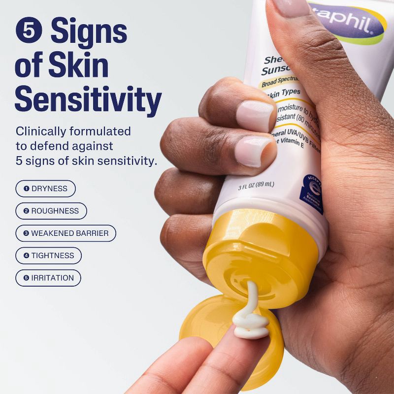 slide 5 of 8, Cetaphil Sheer Mineral Sunscreen Face & Body SPF 50 - 3 fl oz, 0 x 3 fl oz