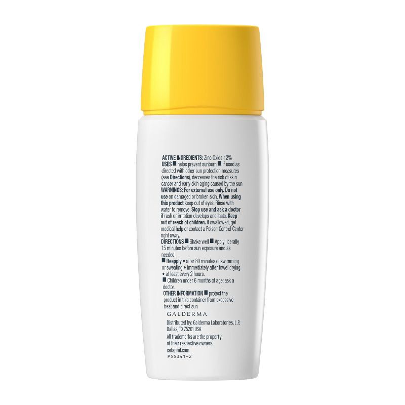 slide 2 of 8, Cetaphil Sheer Mineral Liquid Face Sunscreen SPF 50 - 1.7 fl oz, 50 ct; 1.7 fl oz