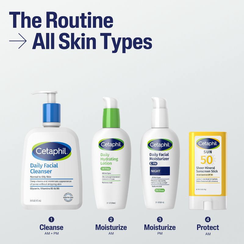 slide 8 of 9, Cetaphil Sheer Mineral Sunscreen Stick SPF 50, Face & Body - 0.5 fl oz, 0.5 fl oz