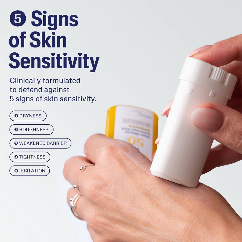 slide 9 of 9, Cetaphil Sheer Mineral Sunscreen Stick SPF 50, Face & Body - 0.5 fl oz, 0.5 fl oz