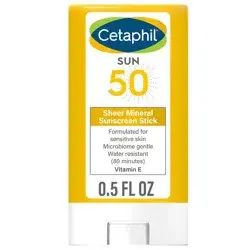 Cetaphil Sheer Mineral Sunscreen Stick for Face & Body - SPF 50 - 0.5 fl oz