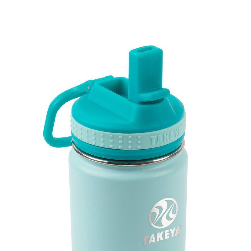 slide 3 of 4, Takeya 14oz Actives Insulated Stainless Steel Bottle with Straw Lid - Mint, 1 ct