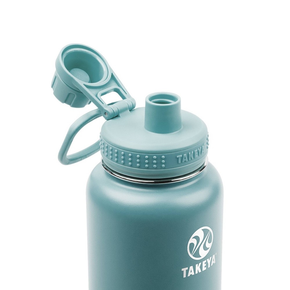 slide 2 of 4, Takeya 32oz Actives Insulated Stainless Steel Bottle with Spout Lid - Sage, 1 ct