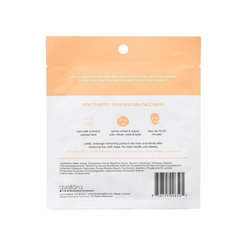 slide 2 of 4, Avatara Peach Beach Brightening Mask - 0.71 fl oz, 0.71 fl oz
