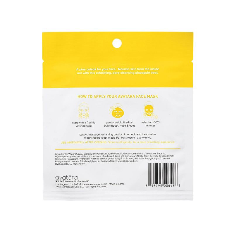 slide 2 of 3, Avatara Pineappy Exfoliating Mask - 0.71 fl oz, 0.71 fl oz