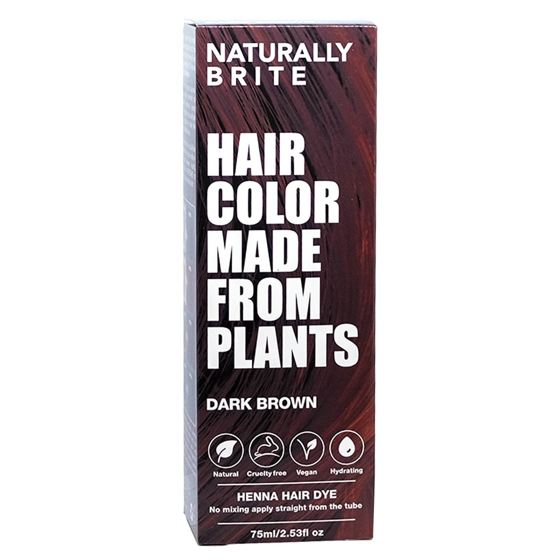 slide 1 of 10, BRITE Naturally Henna Hair Dye Dark Brown - 2.53 fl oz, 2.53 fl oz