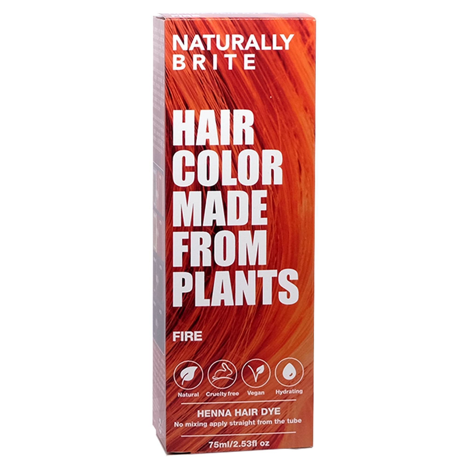 slide 1 of 7, BRITE Naturally Henna Hair Dye Fire - 2.53 fl oz, 2.53 fl oz