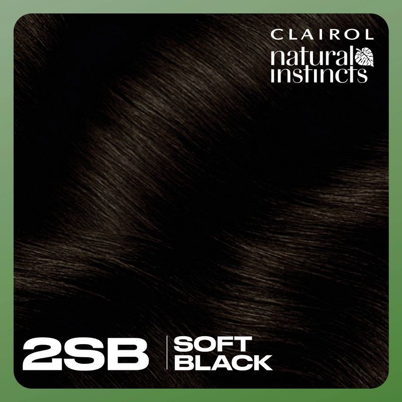 slide 3 of 8, Natural Instincts Clairol Demi-Permanent Hair Color Cream Kit - 2SB, Soft Black, 1 ct