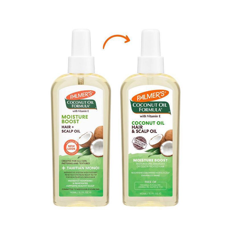 slide 2 of 7, Palmer's Coconut Oil Formula Moisture Boost Hair + Spray Oil - 5.1 fl oz, 5.1 fl oz