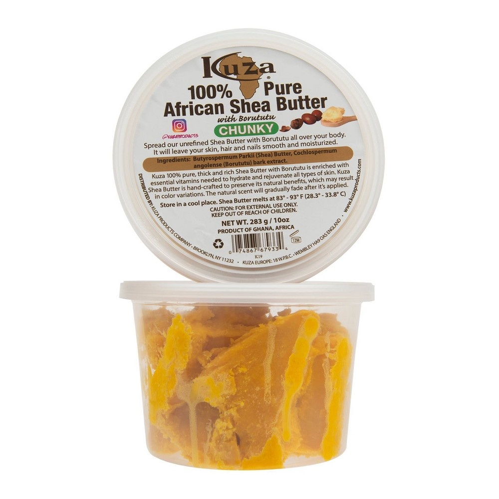 slide 2 of 5, Kuza African Shea Butter - Chunky Yellow, 10 oz