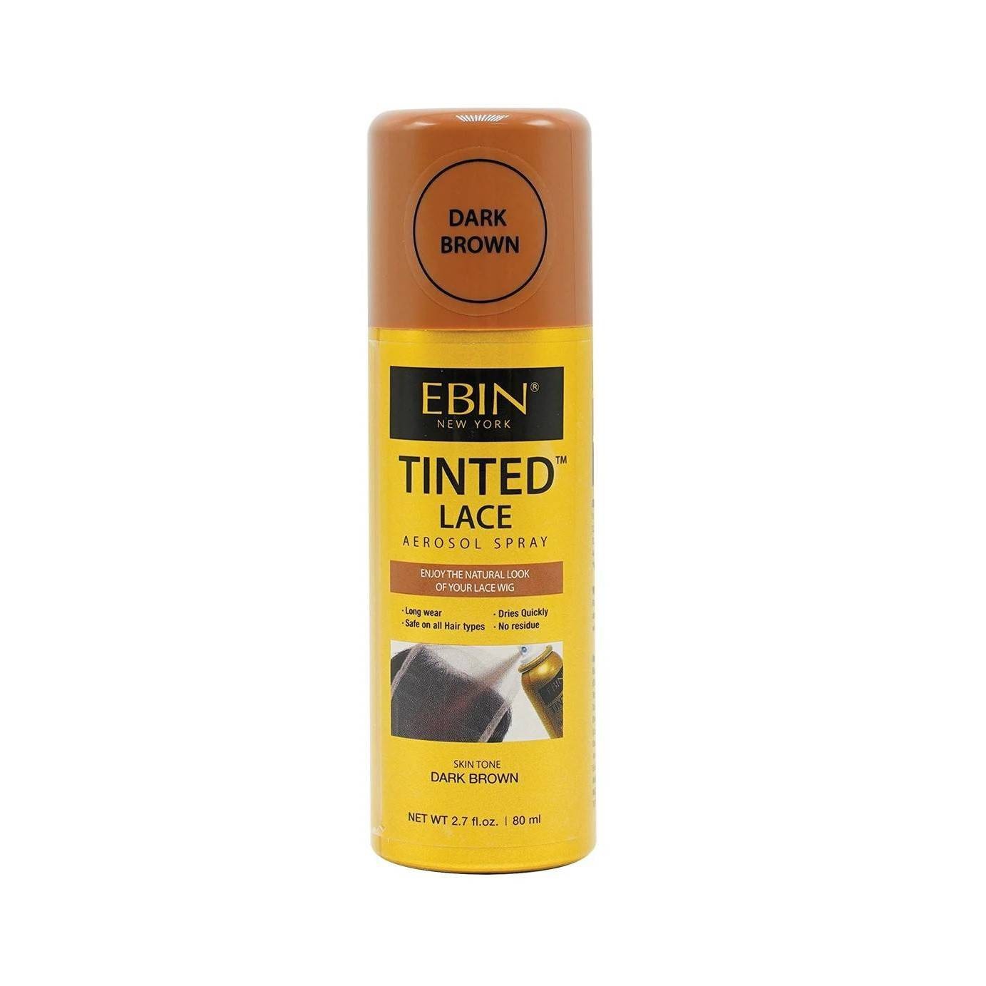 slide 1 of 5, EBIN New York Tinted Lace Spray - Dark Brown, 2.7 fl oz
