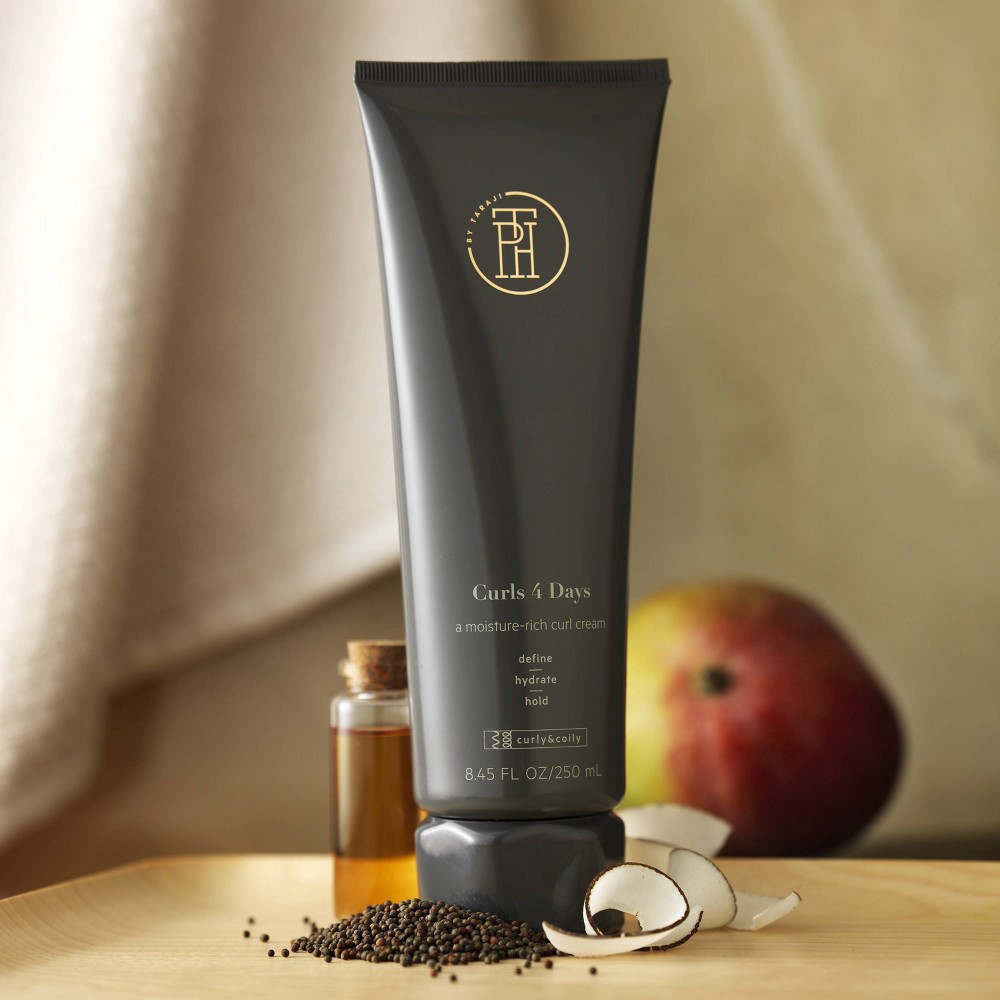 slide 6 of 6, TPH By Taraji Curls 4 Days Curl Defining Curl Cream with Shea Butter & Coconut Oil for Volume and Shine - 8oz, 8 oz