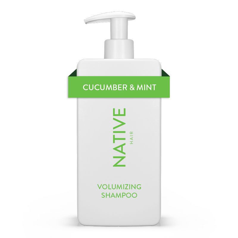 slide 1 of 8, Native Vegan Cucumber & Mint Natural Volume Shampoo, Clean, Sulfate, Paraben and Silicone Free - 16.5 fl oz, 16.5 fl oz