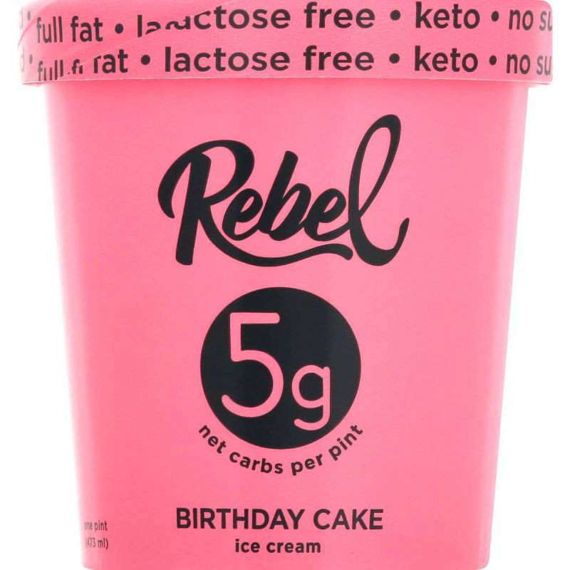 slide 1 of 1, Rebel Ice Cream Birthday Cake Ice Cream - 16oz, 16 oz