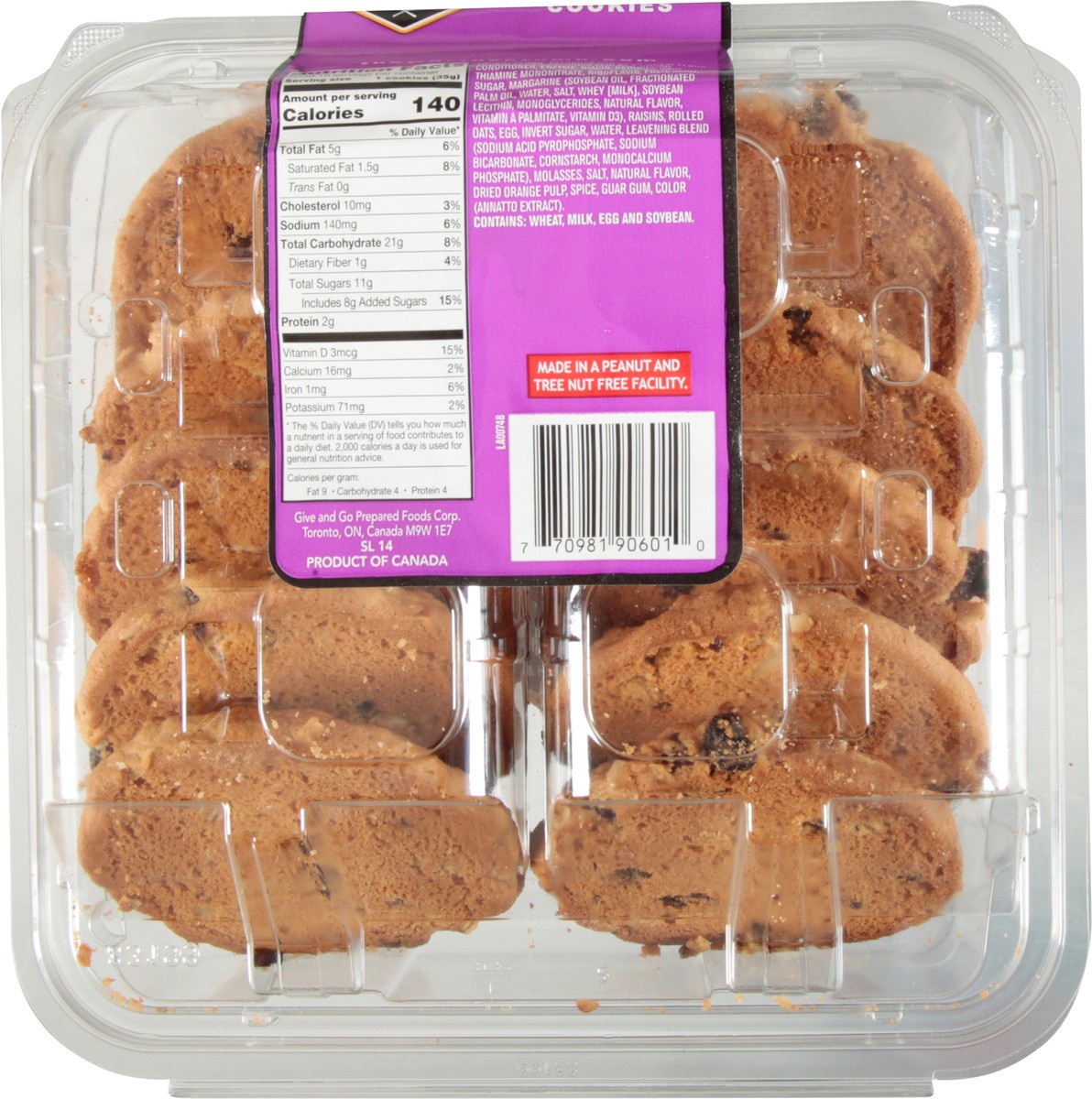 slide 2 of 13, The Worthy Crumb Oatmeal Raisin Cookies 12.5 oz, 12.5 oz