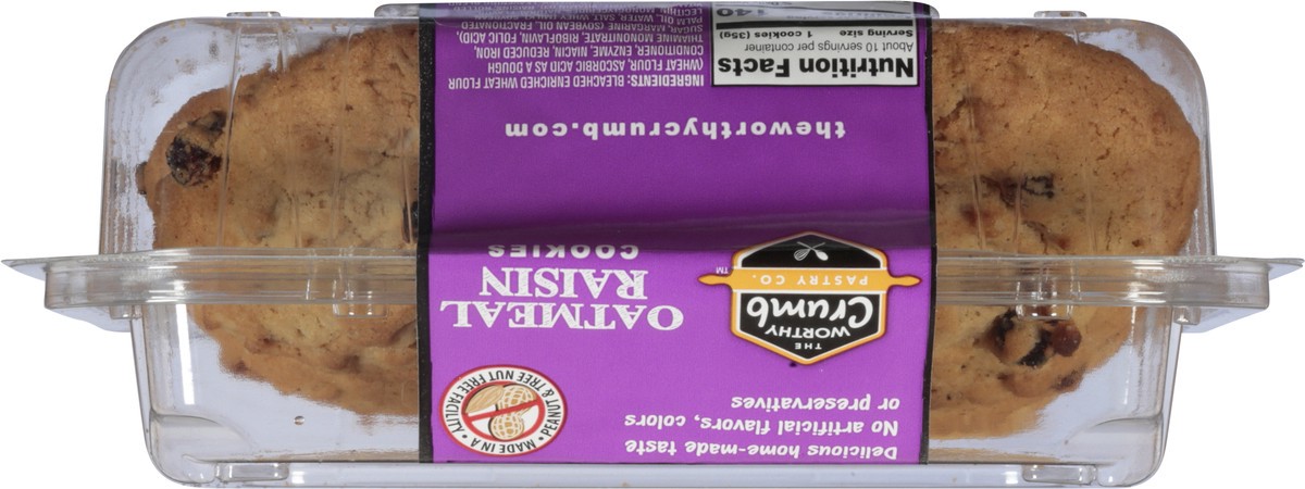 slide 3 of 13, The Worthy Crumb Oatmeal Raisin Cookies 12.5 oz, 12.5 oz