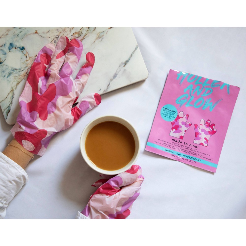 slide 2 of 6, Holler and Glow Printed Hand Mask - 1ct, 1 ct