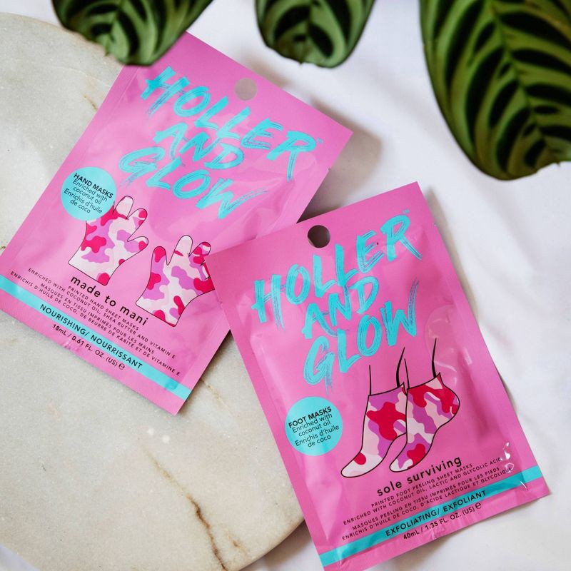slide 3 of 5, Holler and Glow Sole Surviving Exfoliating Foot Mask - 1.35 fl oz, 1.35 fl oz