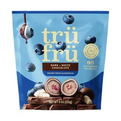 Tru Fru Whole Blueberries Immersed White & Dark Chocolate - 8oz