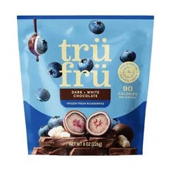 Tru Fru Whole Blueberries Immersed White & Dark Chocolate - 8oz