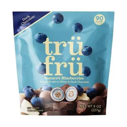 Tru Fru Frozen Whole Blueberries Immersed White & Dark Chocolate - 8oz