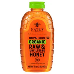 Nature Nate's 100% Pure Organic, Raw & Unfiltered Honey, 32 oz