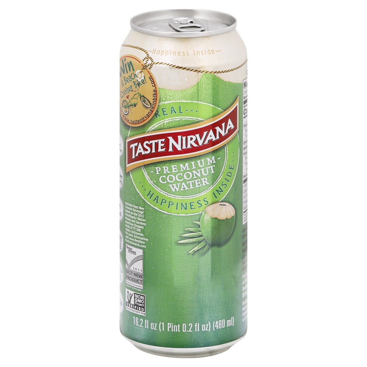 slide 1 of 1, Taste Nirvana Premium Coconut Water, 16.2 fl oz
